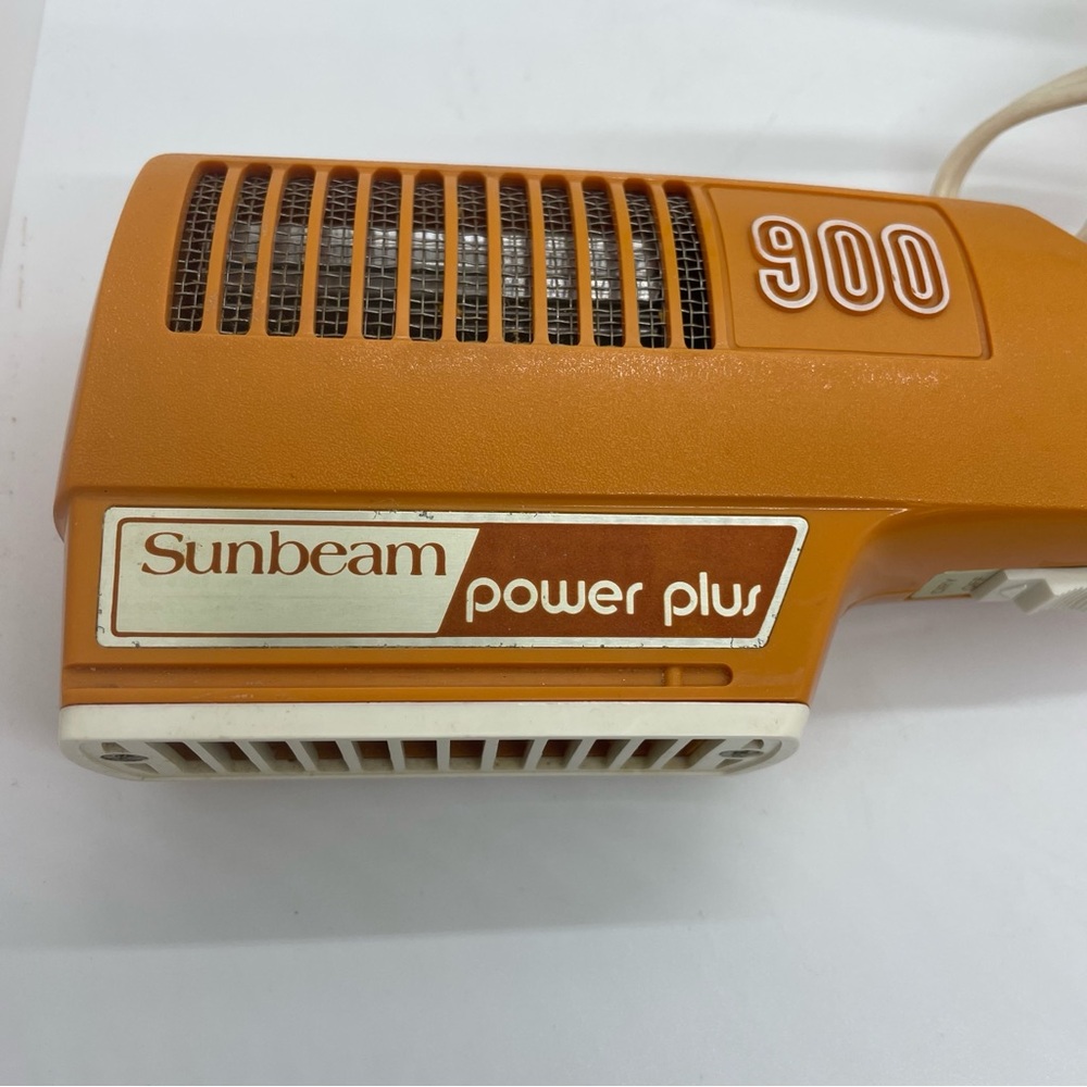 Sunbeam 900 Hair Dryer - Orange and White - Picture 2 of 11